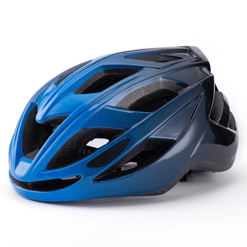 Dark Blue And Black Gradient Lightweight Bicycle Helmet - Adjustable Fit Road & Mountain Bike Safety Headgear-0