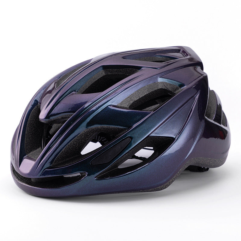 Dark Purple Lightweight Bicycle Helmet - Adjustable Fit Road & Mountain Bike Safety Headgear-0