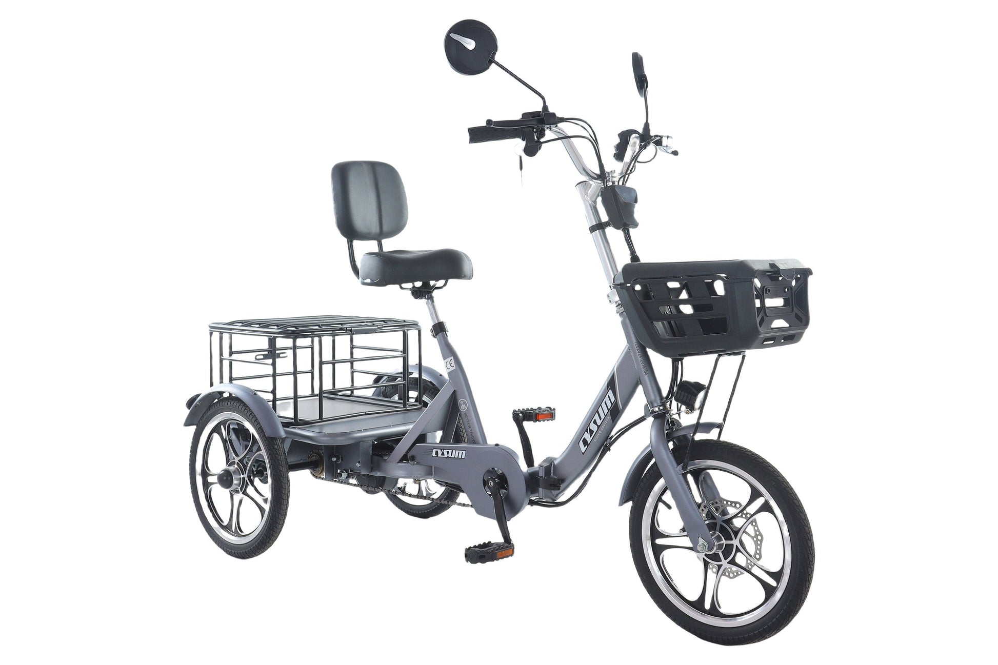 Foldable e-trike - 48v 350w rear-drive, top speed 25km/h-3