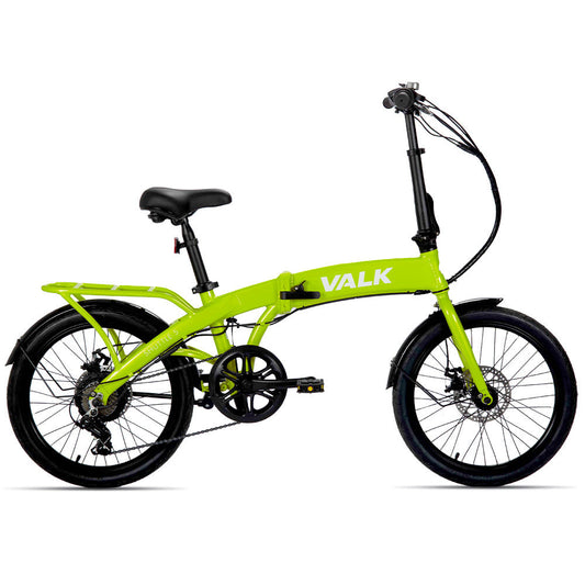 NNEMB 2023 Shuttle 5 Electric Folding Bike-20 Tyres-Shimano 7-Speed-Lime Green-0