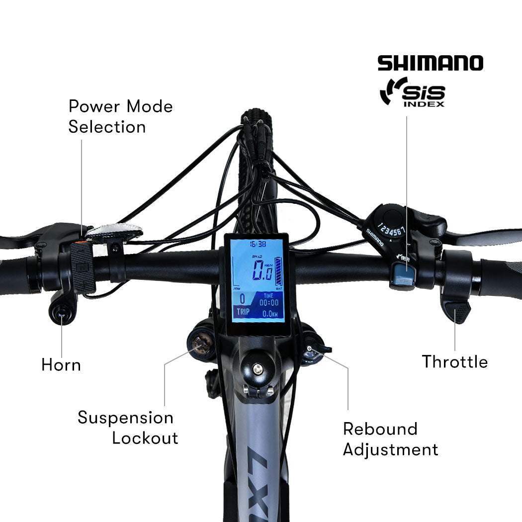 NNEMB 2023 MX7 Electric Bike Medium frame Mountain ebike-Black-1