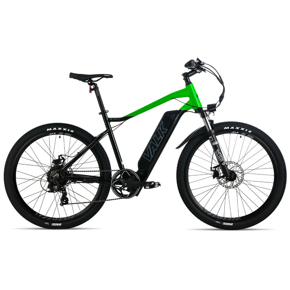 NNEMB MX7 Electric Bike, Medium frame Mountain ebike, Black and Lime Green-0