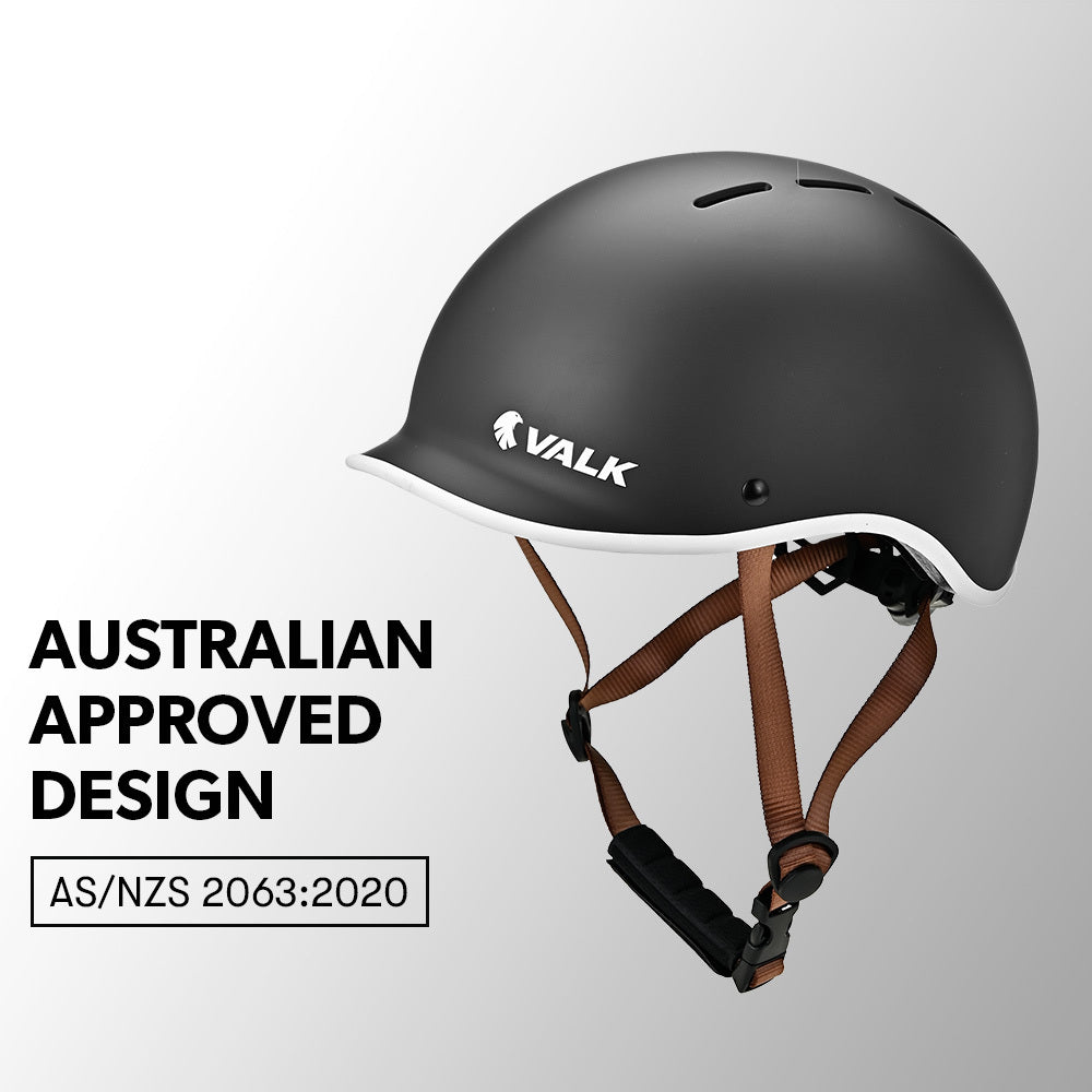 Retro Bike Helmet, Universal Dial Fit System, Jet Black-2