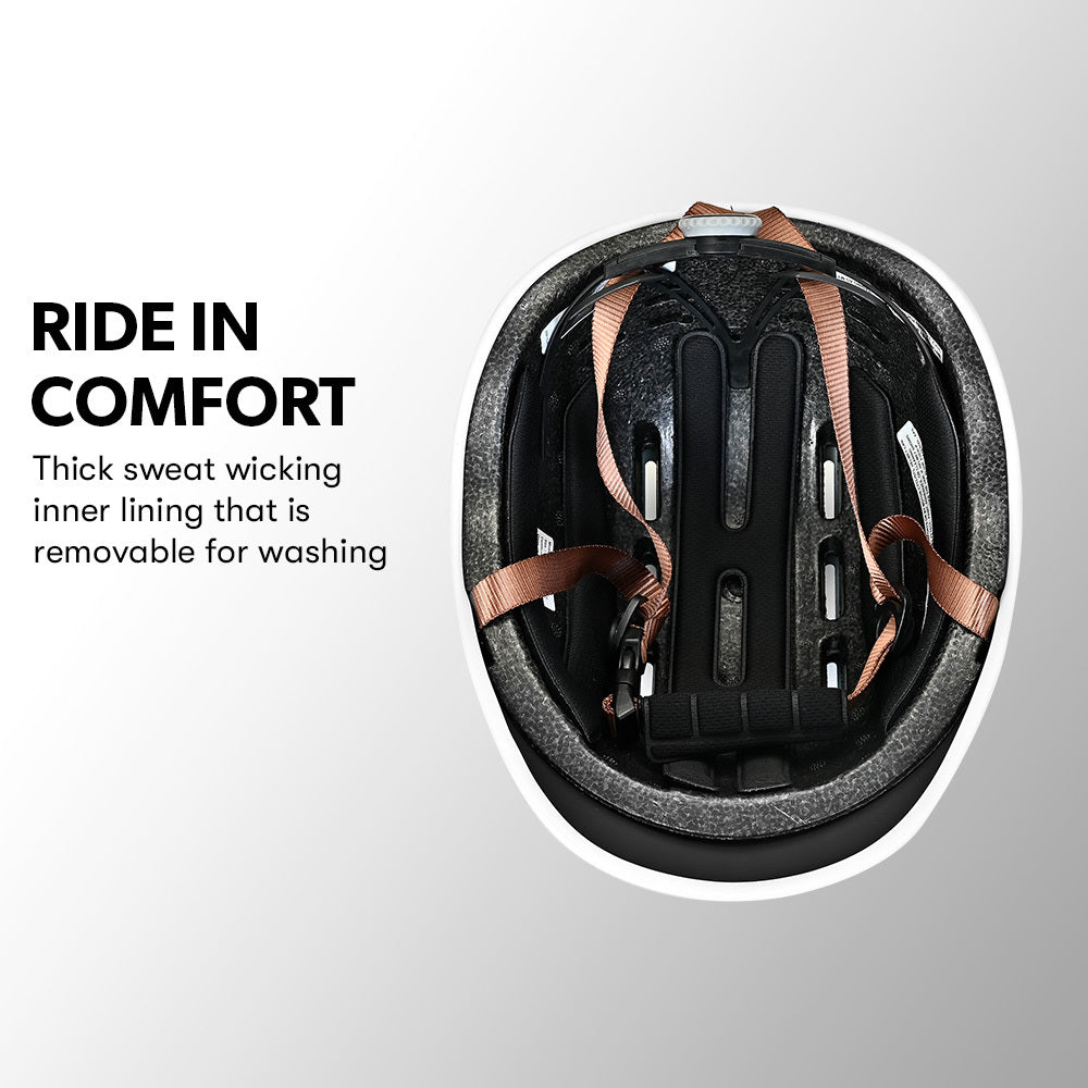 Retro Bike Helmet, Universal Dial Fit System, Jet Black-1