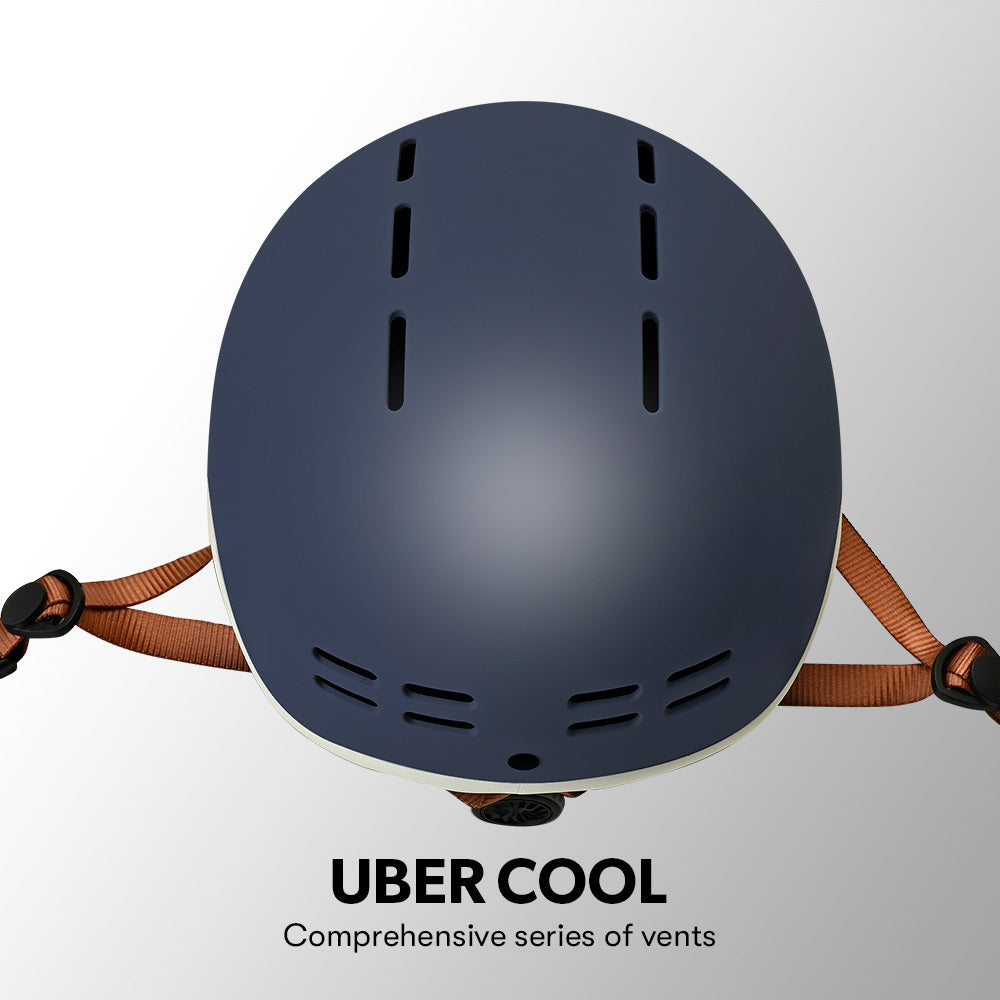 Retro Bike Helmet, Universal Dial Fit System, Shadow Navy-3