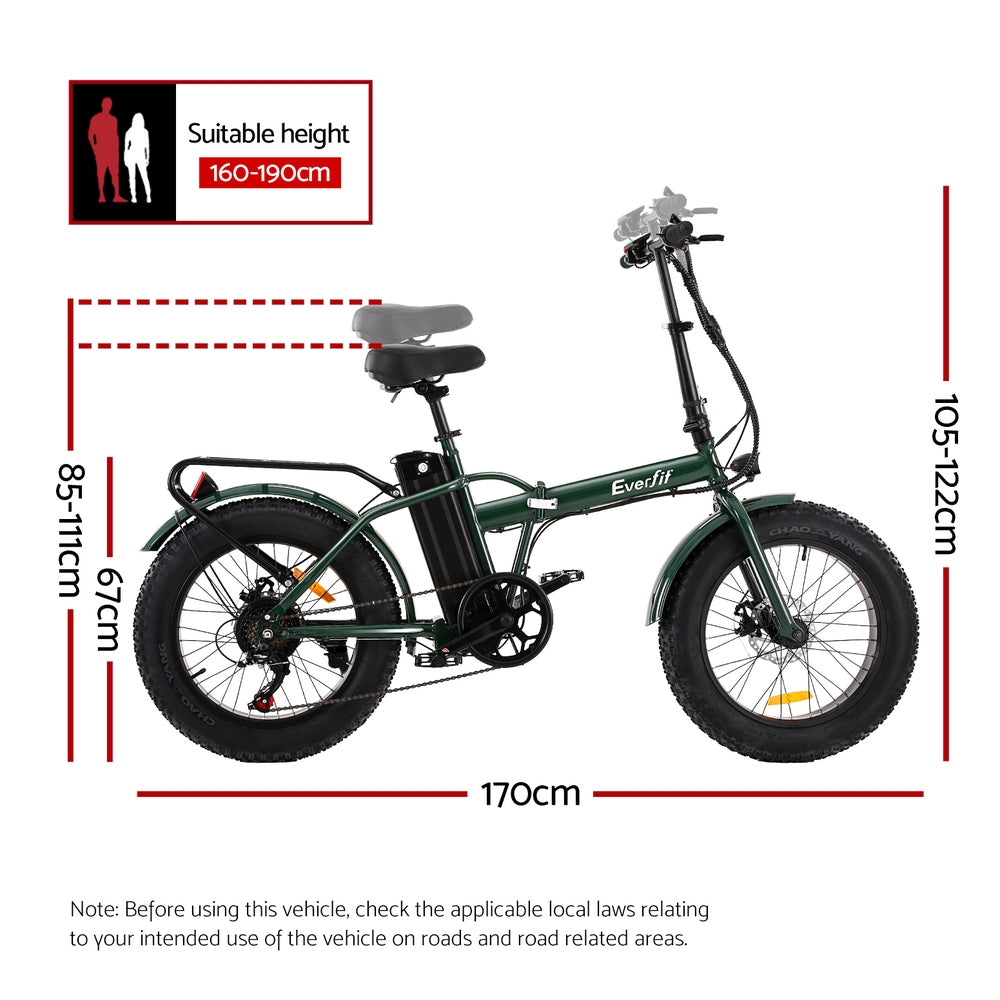 Everfit 20 Inch Folding Electric Bike Urban City Bicycle eBike Rechargeable-1