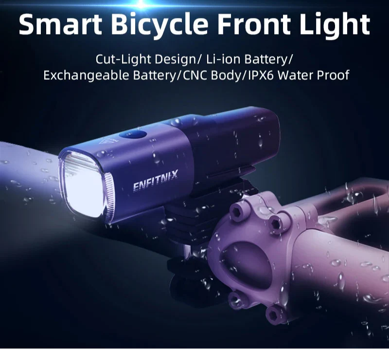 NNEOBA Smart Bike Headlight Black-1