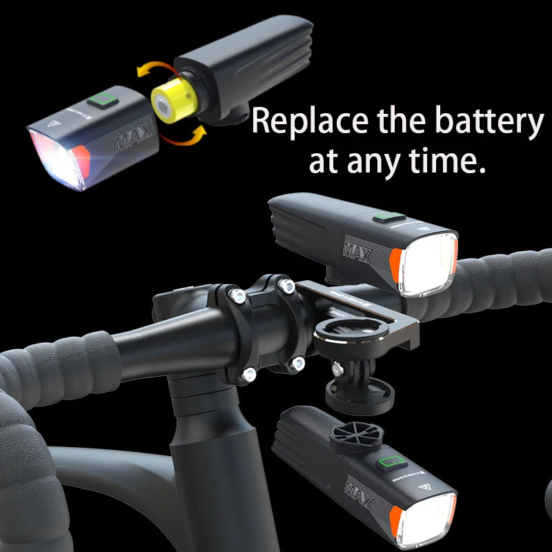 Bike Headlight Remote-Controlled Black-3