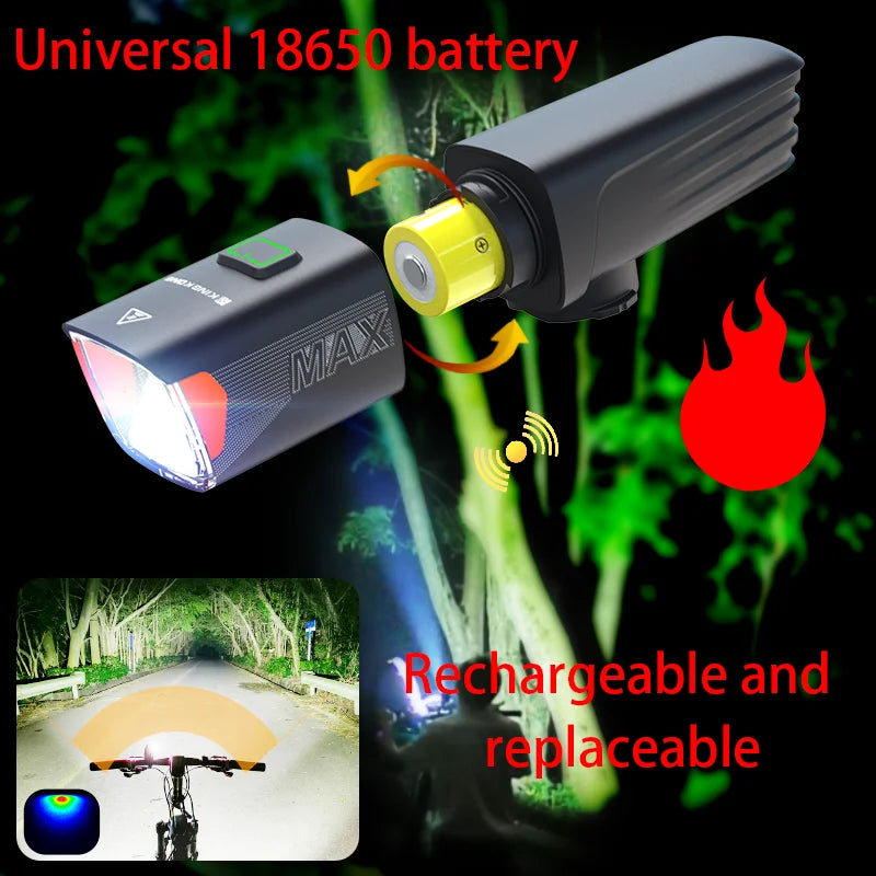 Bike Headlight Remote-Controlled Black-1