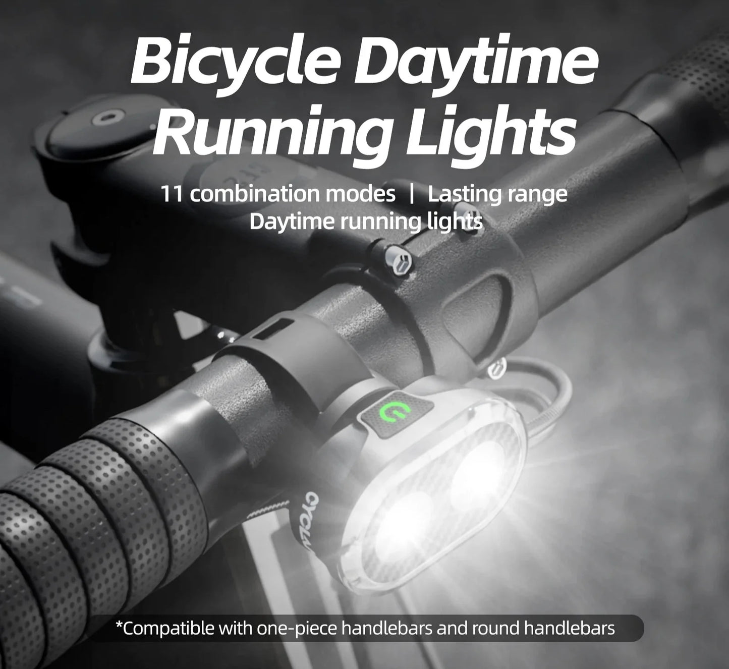 Bike Headlight Rechargeable Black-1