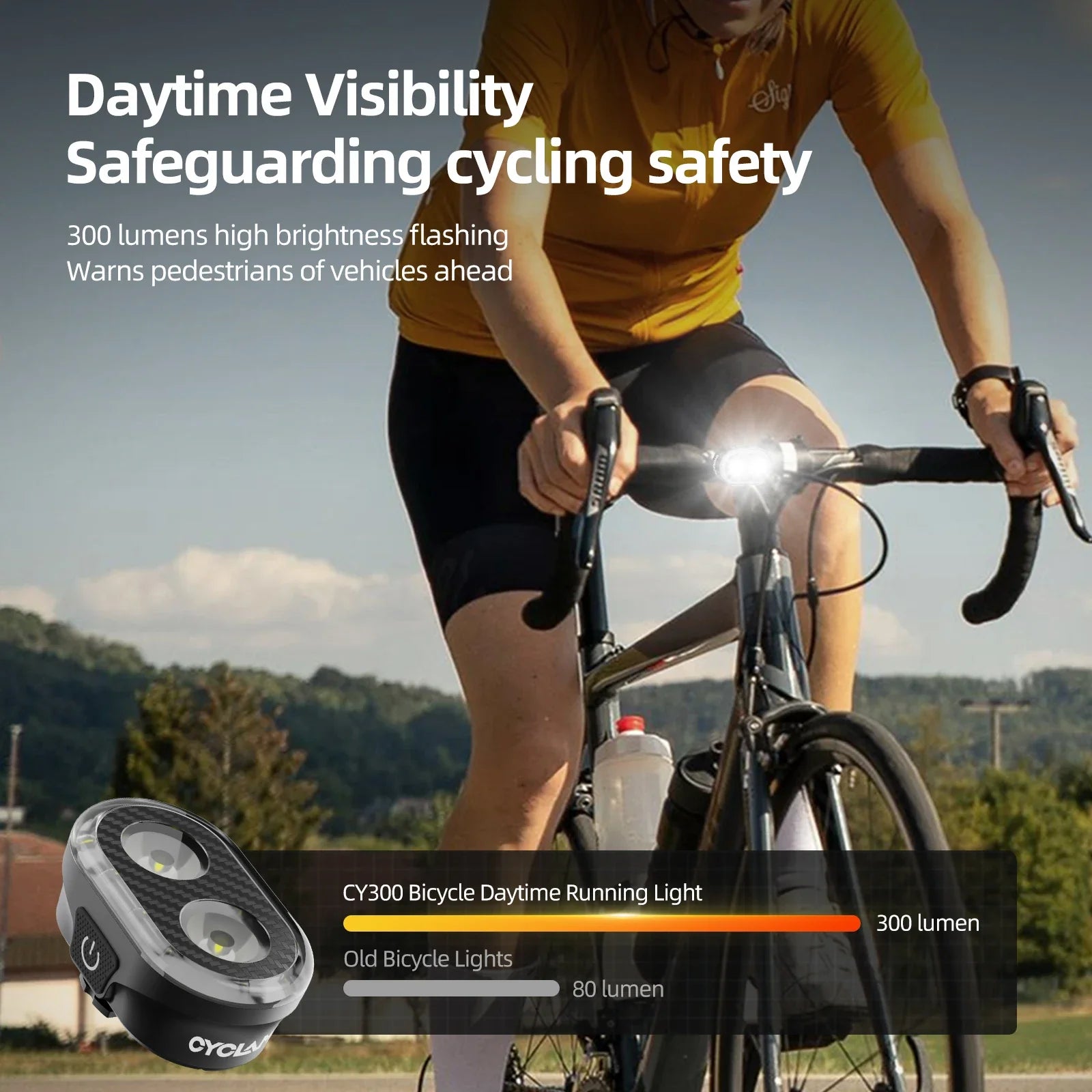 Bike Headlight Rechargeable Black-3