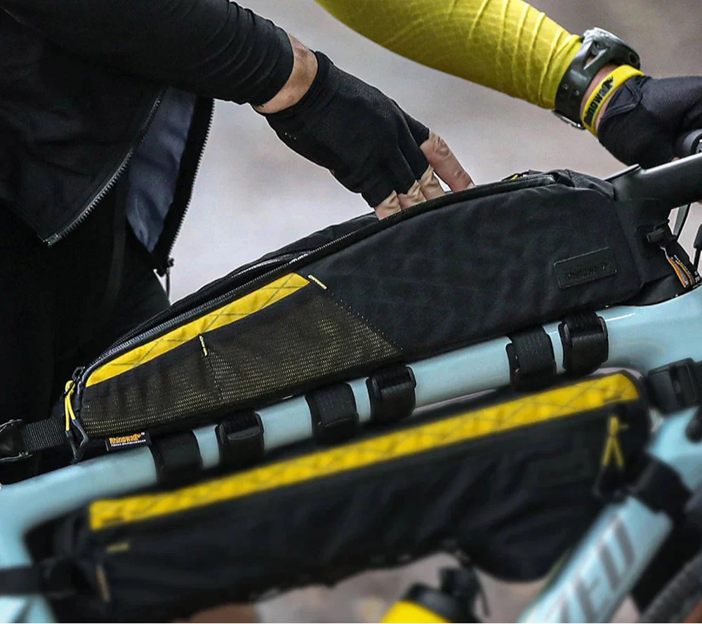 Waterproof 2.1L Top Tube Bike Bag Yellow-2