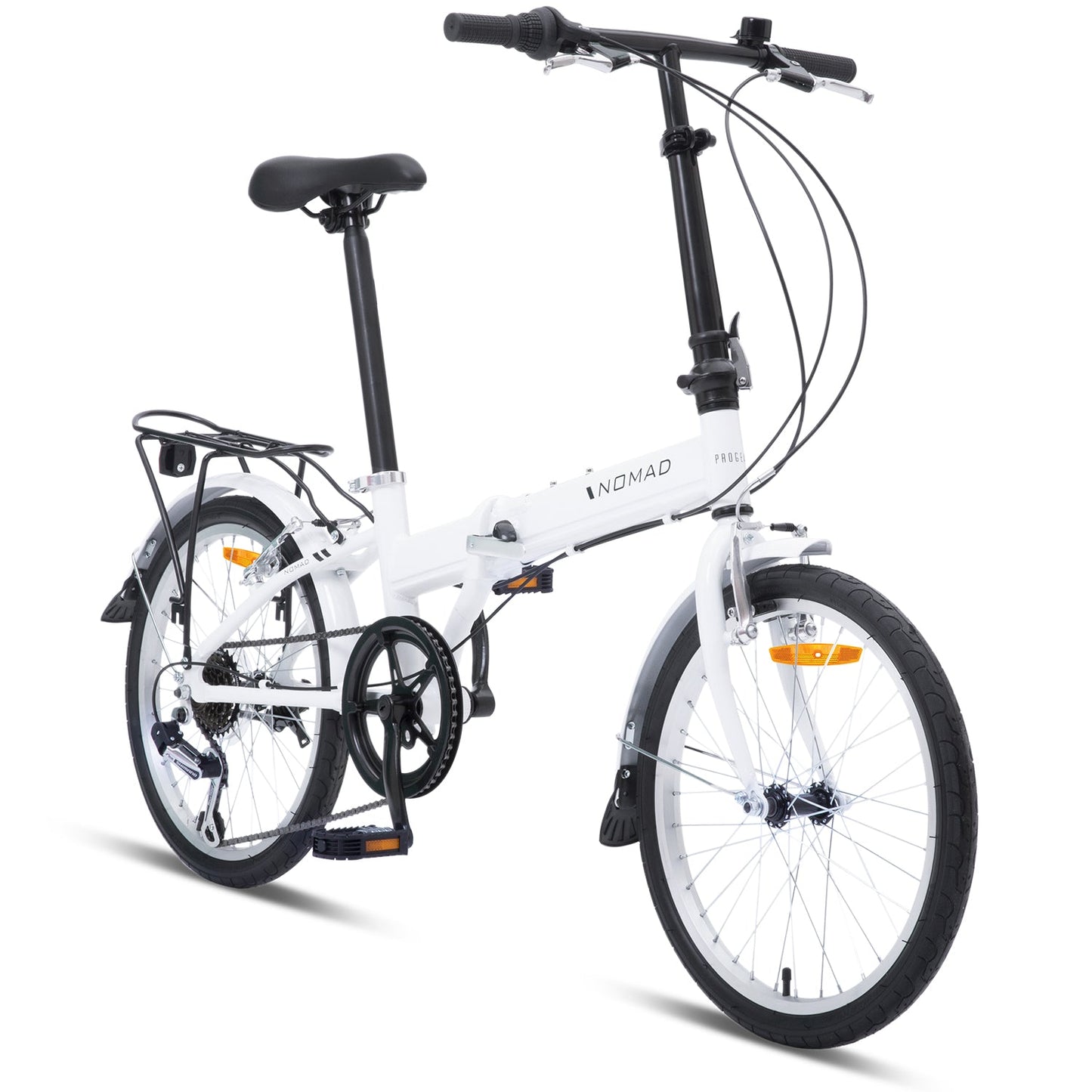 NNEDSZ Progear Bikes Nomad Folding Bike 20" in Pearl White-0