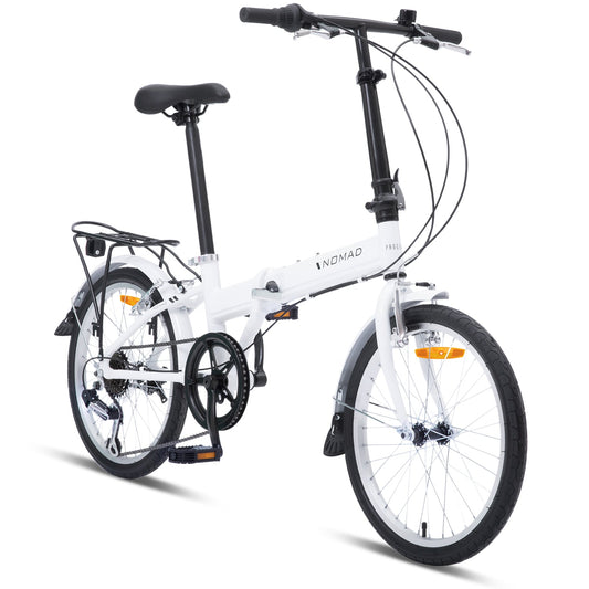 NNEDSZ Progear Bikes Nomad Folding Bike 20" in Pearl White-0