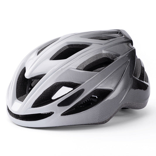 White And Black Gradient Lightweight Bicycle Helmet - Adjustable Fit Road & Mountain Bike Safety Headgear-0