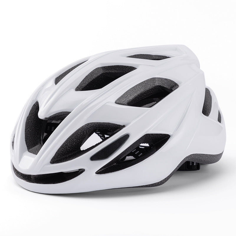 White Lightweight Bicycle Helmet - Adjustable Fit Road & Mountain Bike Safety Headgear-0