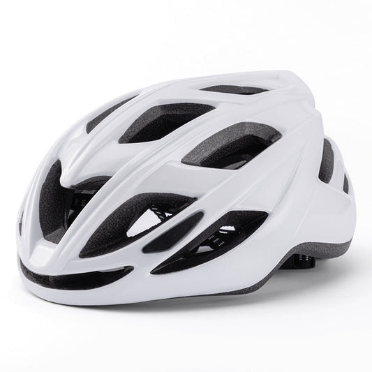White Lightweight Bicycle Helmet - Adjustable Fit Road & Mountain Bike Safety Headgear-0