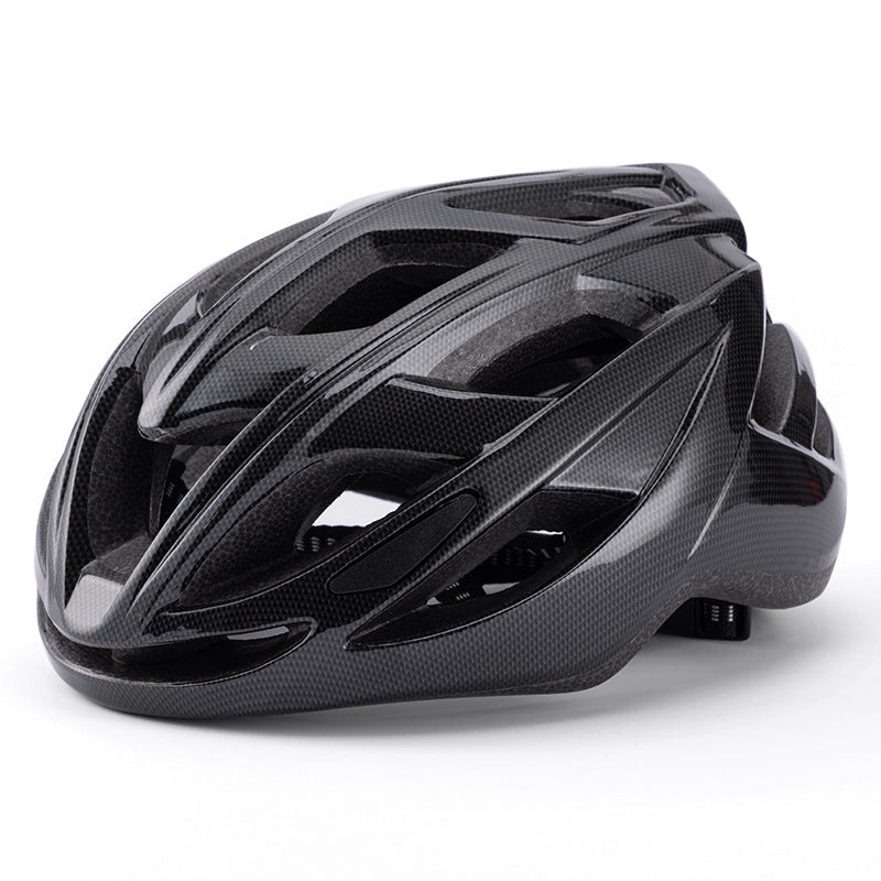Carbon Fiber Black Lightweight Bicycle Helmet - Adjustable Fit Road & Mountain Bike Safety -0